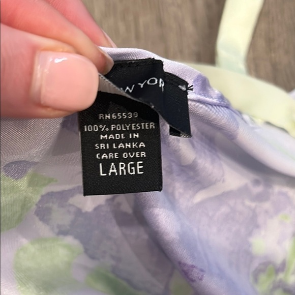 Jones New York Green Purple Y2K Lace Floral Chemise Slip Dress Maxi Size Large - Picture 6 of 7